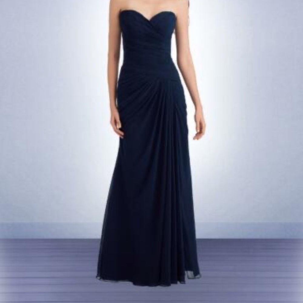 Bill Levkoff Navy Blue Dress